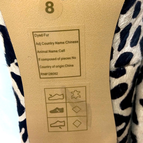 Dolce Vita leopard print fur heels size 8 - Picture 7 of 12